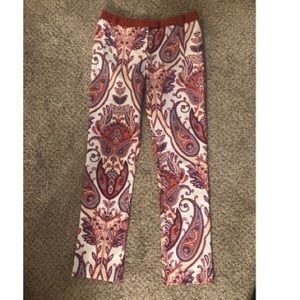 Stylish pants with artsy design and color. Size XS